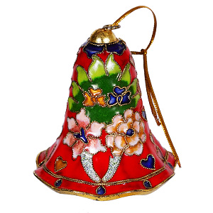 Glocke Weihnachtsglocken Weihnachtsdeko Deko Cloisonne Emaille 5483